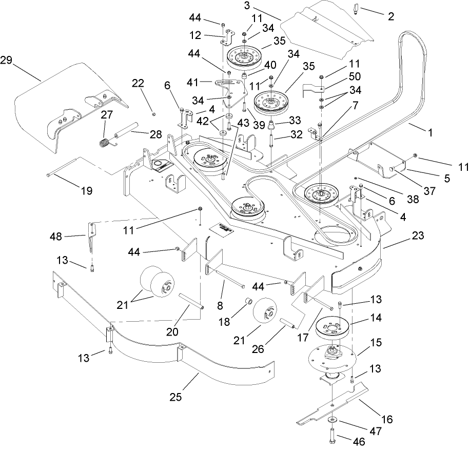 52 Inch Deck Assembly