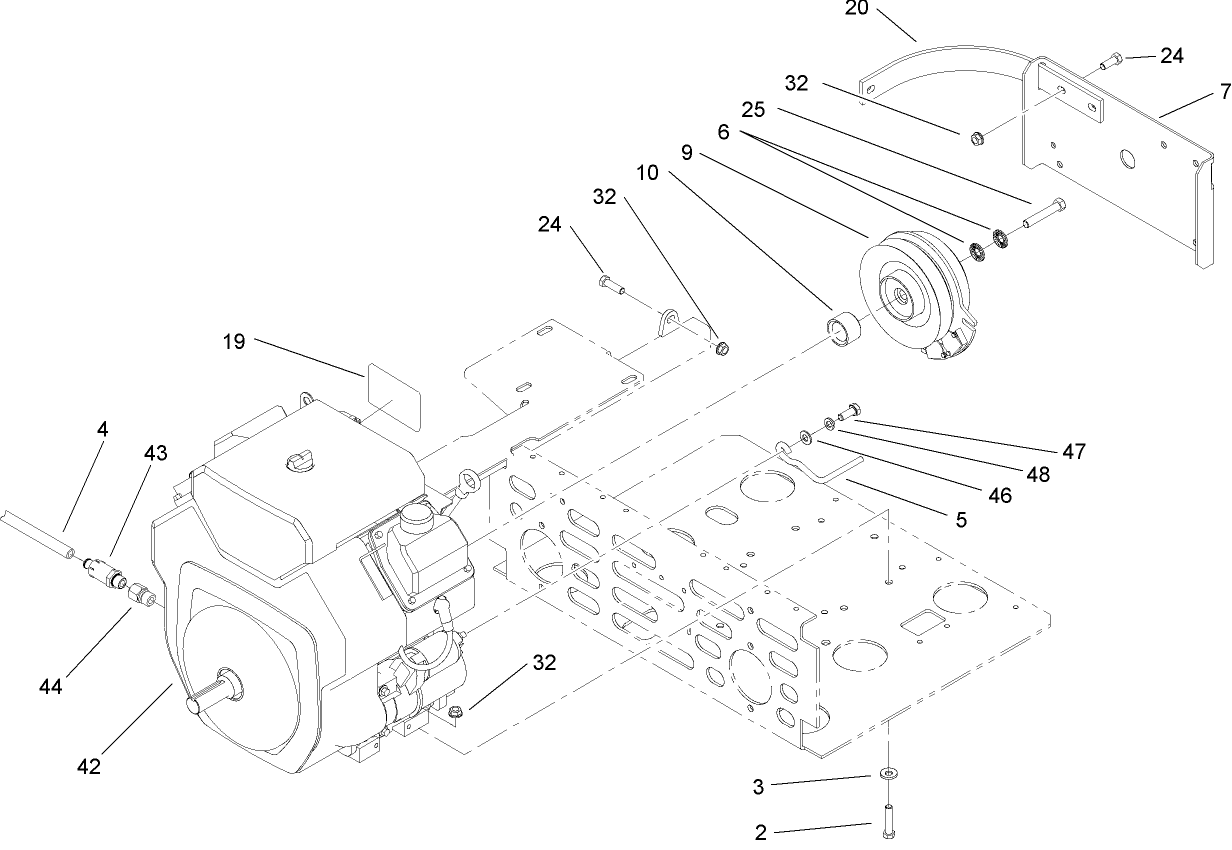 Engine and Clutch Assembly