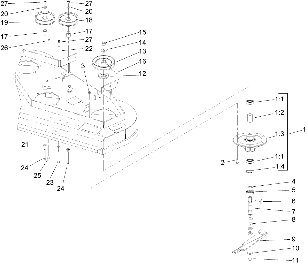Spindle and Blade Assembly