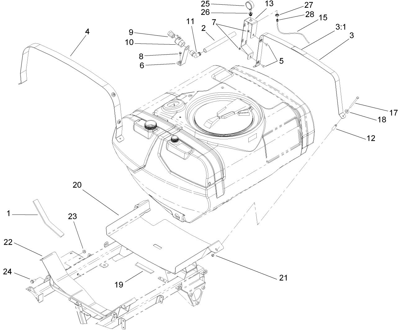 Tank and Saddle Assembly