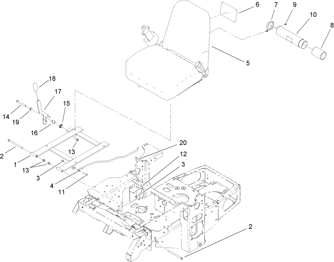 Seat and Bracket Assembly