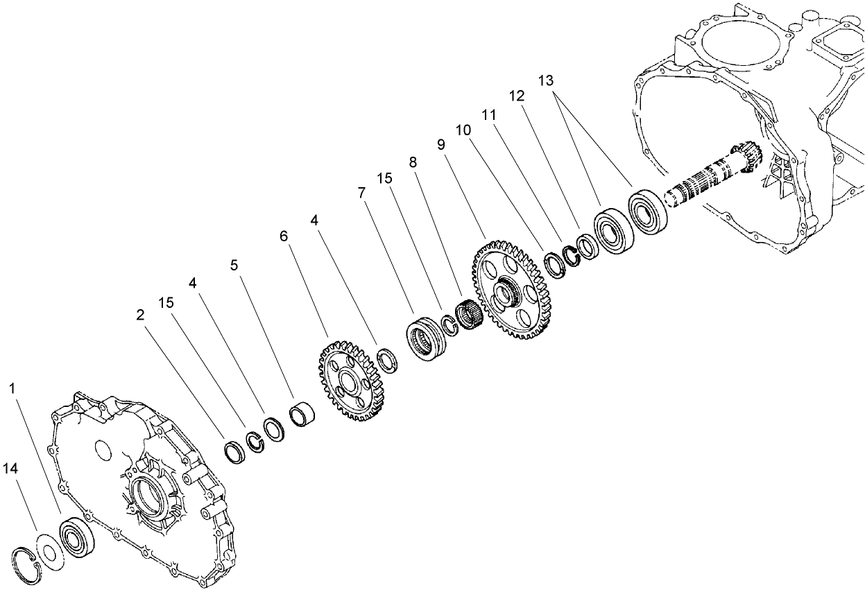 Countershaft Assembly  Transaxle Assembly No. 105-4180