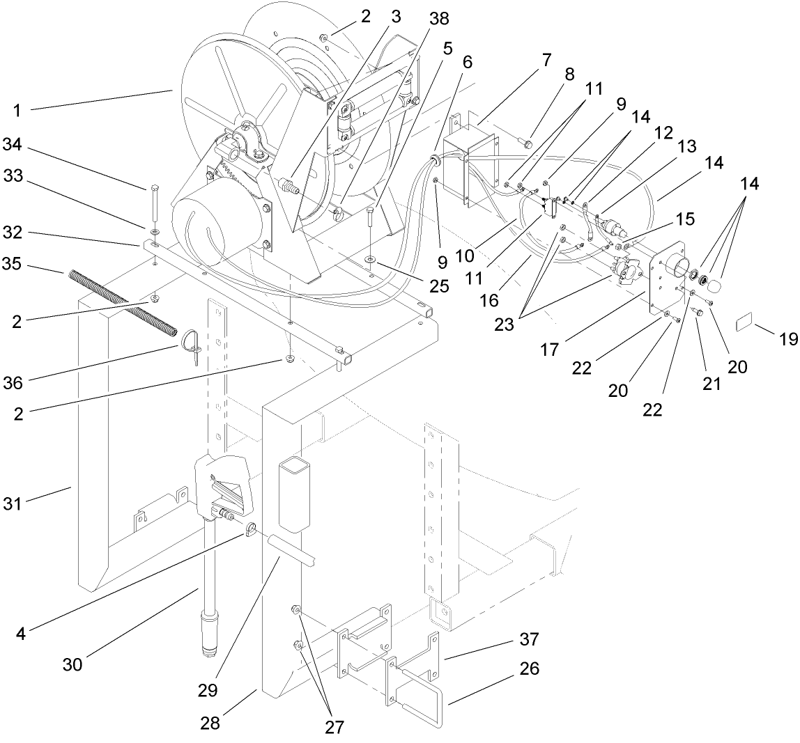 Hose Reel and Valve Box Assembly