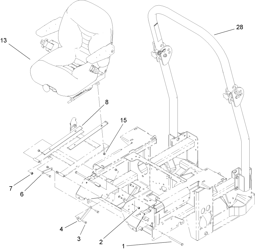 Seat and Roll-Over-Protection-System Assembly