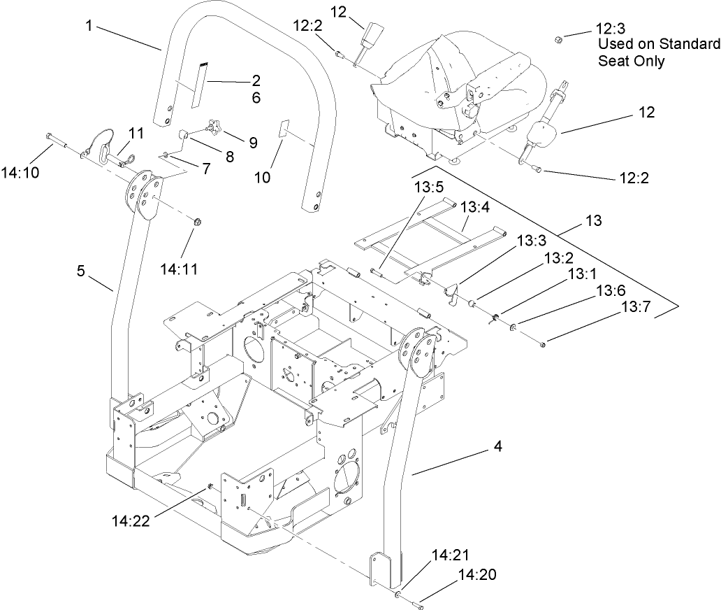Roll-Over-Protection-System Assembly No. 106-7437
