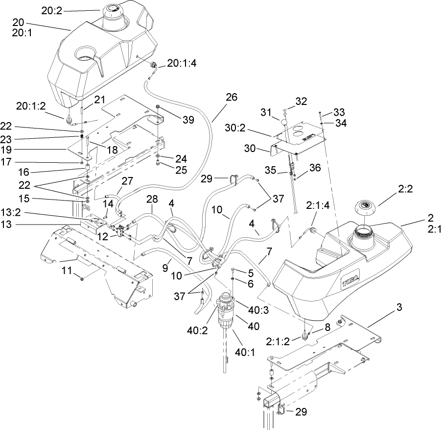Tank and Fuel Line Assembly