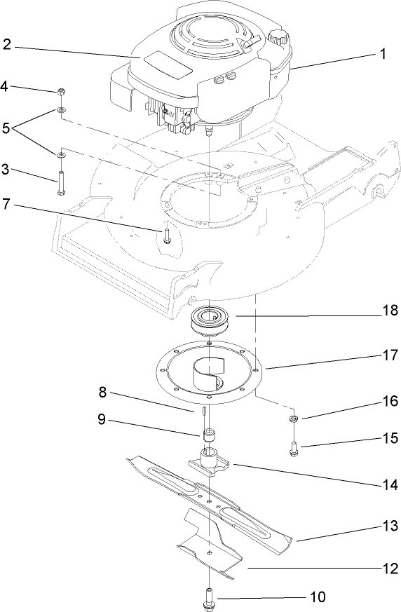Engine and Blade Assembly