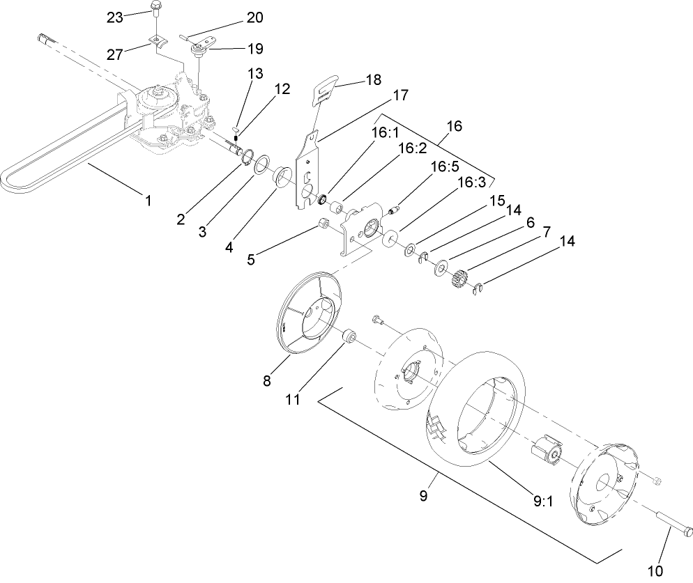 Rear Drive and Wheel Assembly