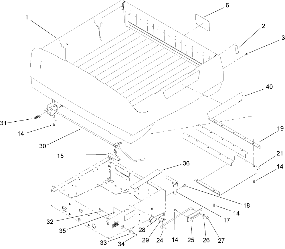 Box and Tailgate Installation Assembly