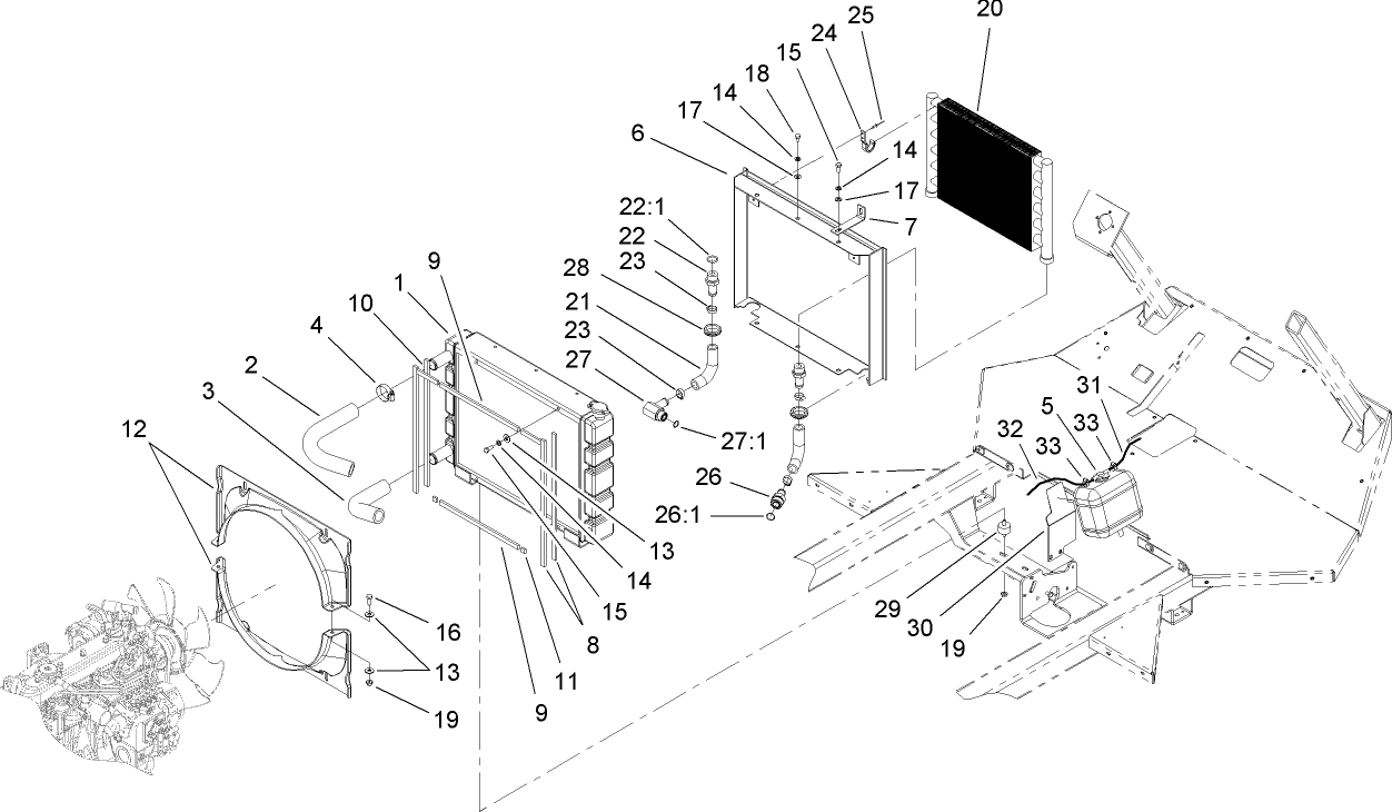 Oil Cooler and Radiator Assembly