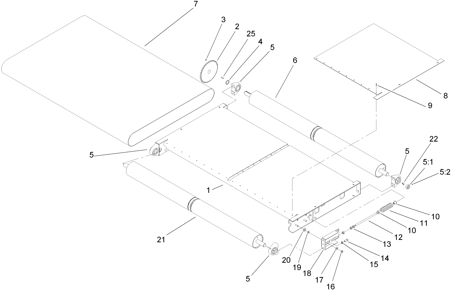 Slider Bed and Roller Assembly