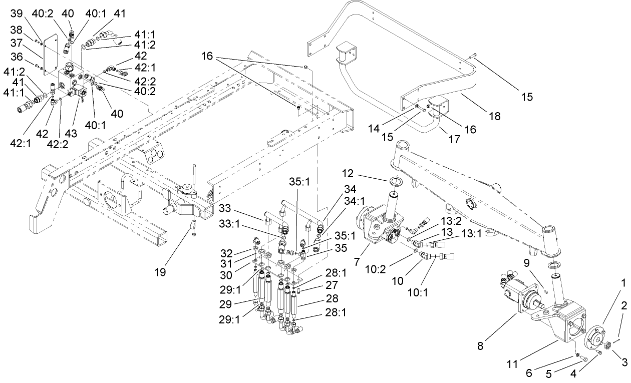 4 Wheel Drive Component and Rear Bumper Assembly