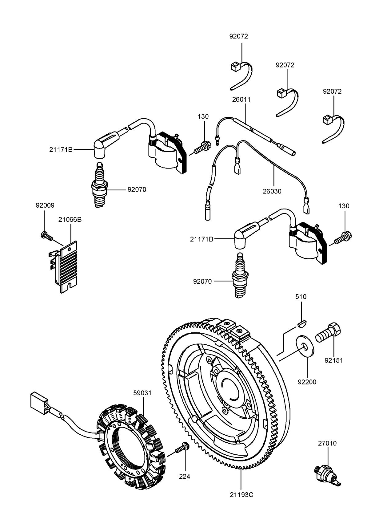 Electric Equipment Assembly Kawasaki FH721D-CS05-R