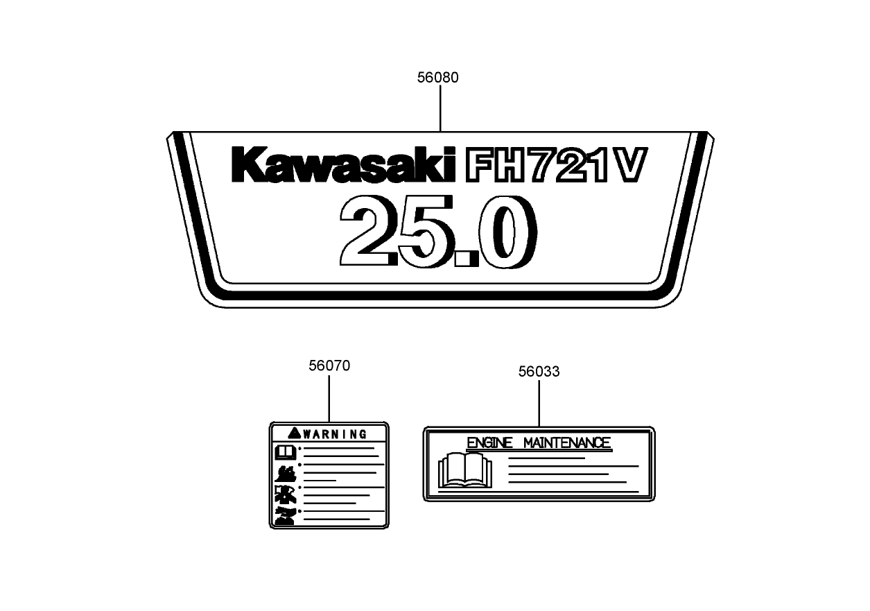 Label Assembly Kawasaki FH721D-CS05-R