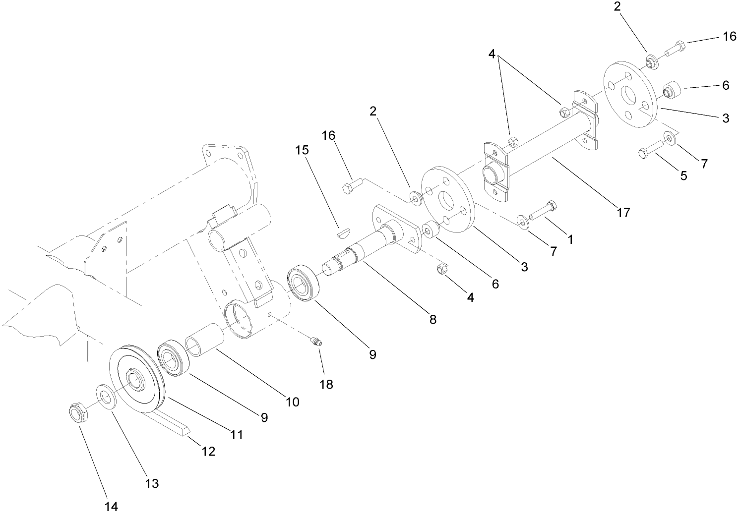Fan and Hydraulic Pump Drive Assembly