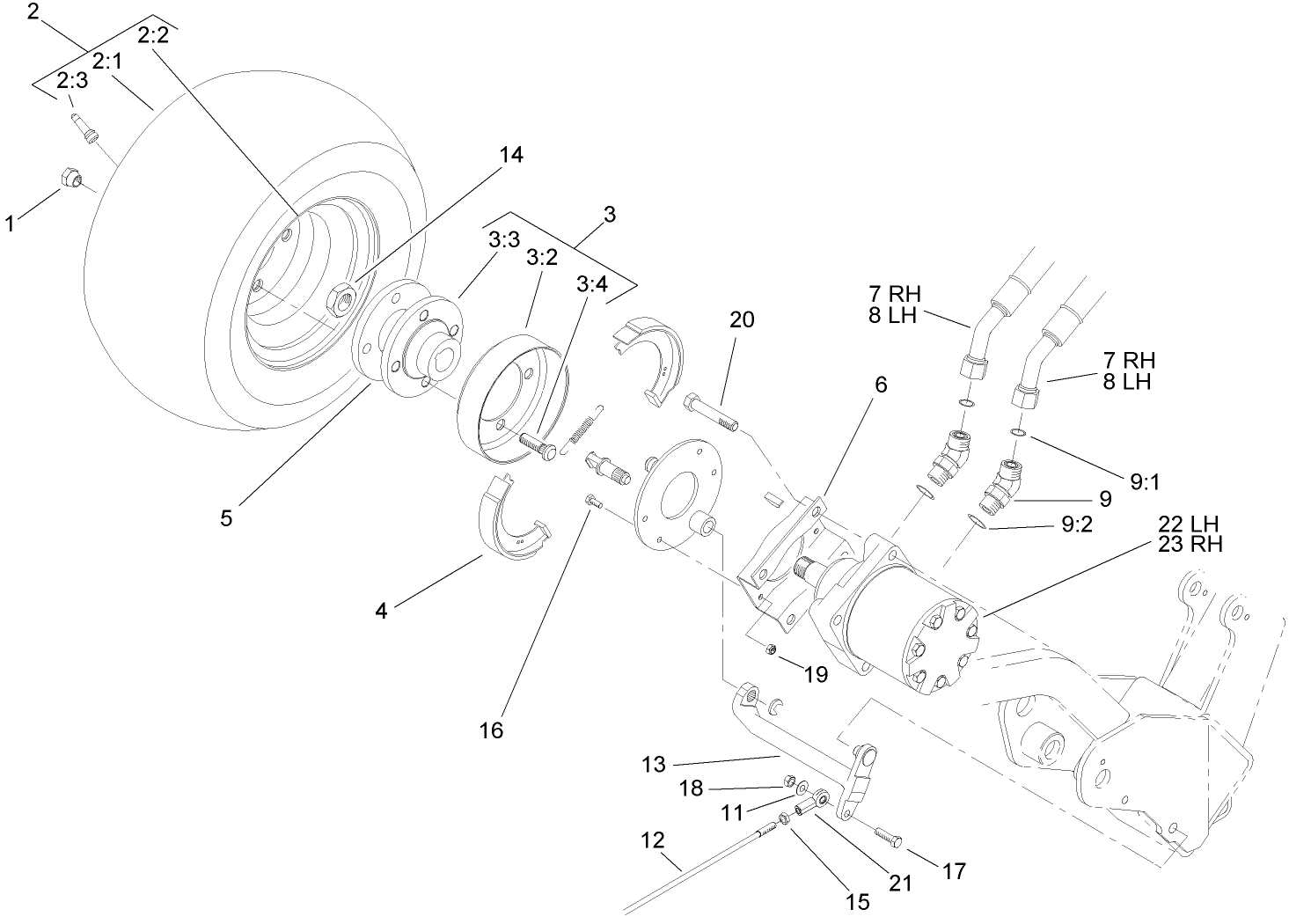 Front Wheel and Brake Assembly