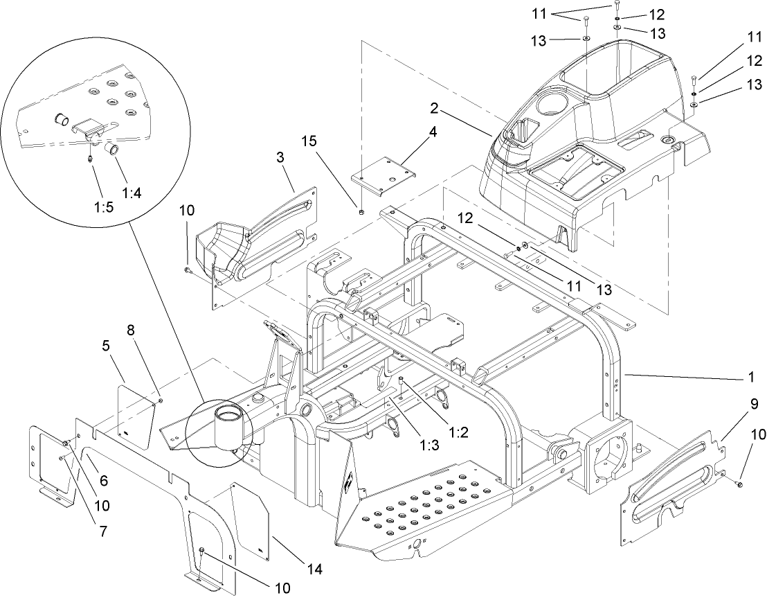 Frame and Console Assembly