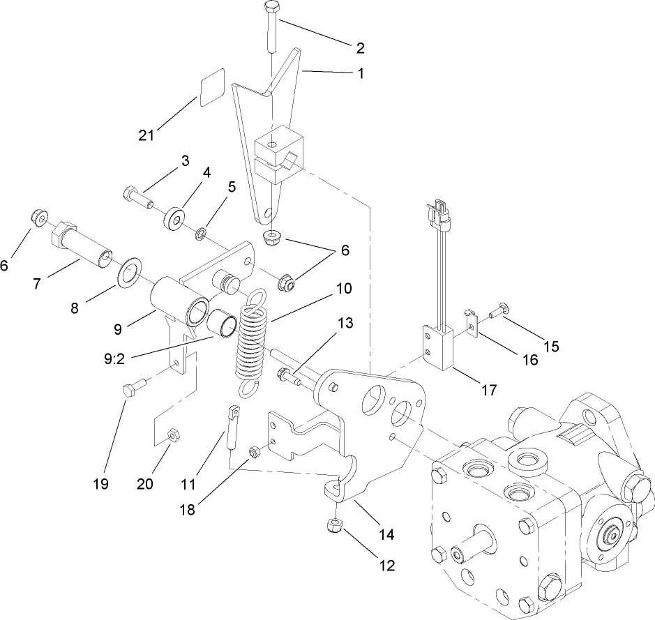 Pump Control Lever Assembly