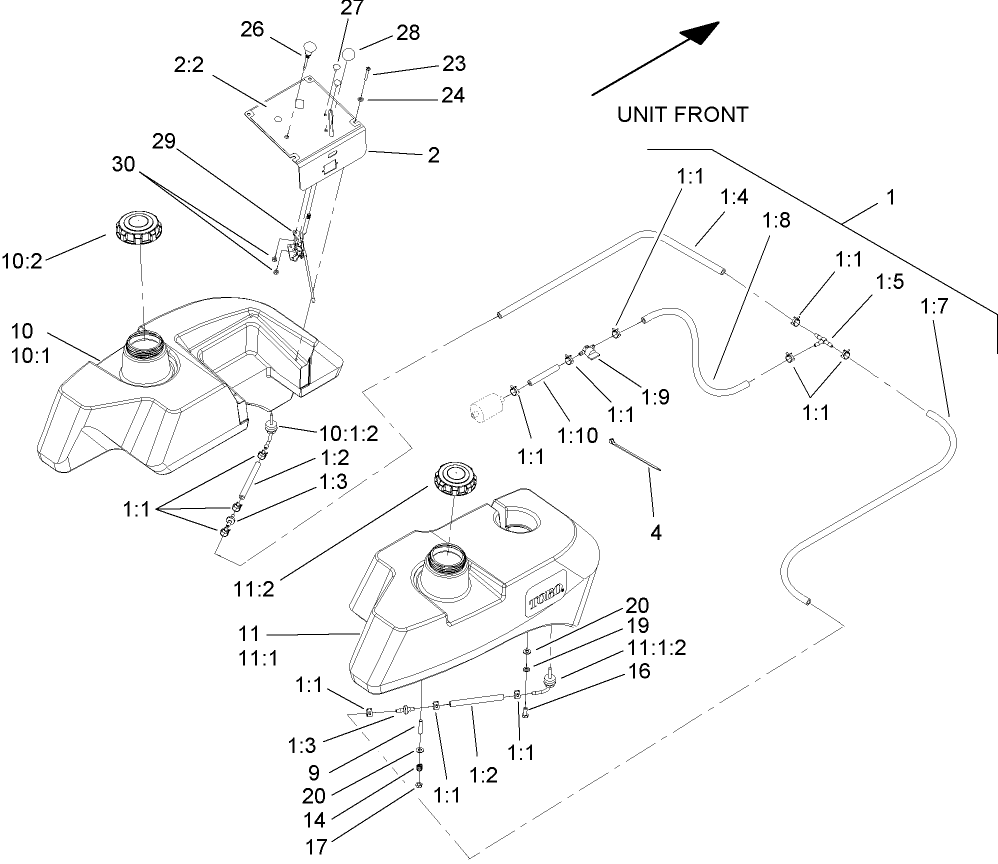 Parts – Z500 Z Master, With 60in TURBO FORCE Side Discharge Mower