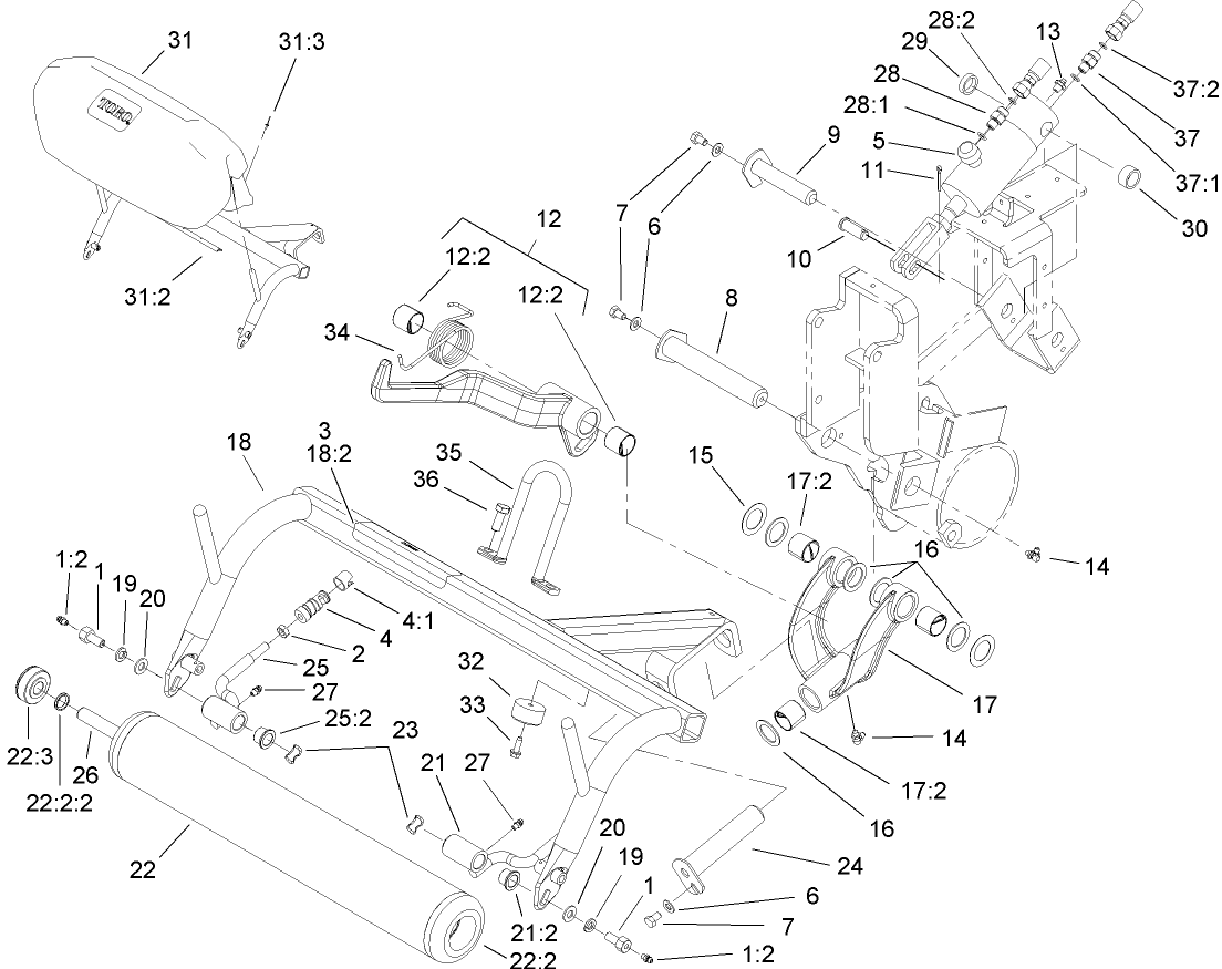 Right Hand Pull Frame Assembly