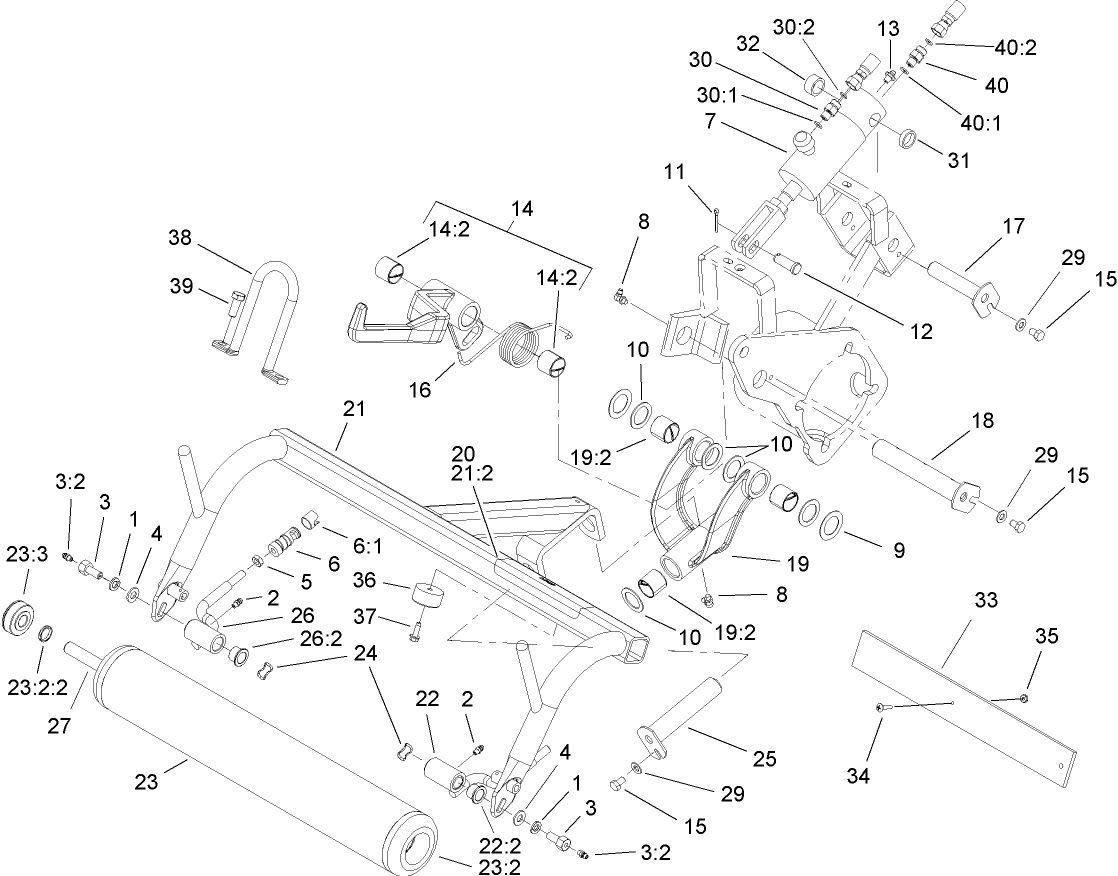 Left Hand Pull Frame Assembly