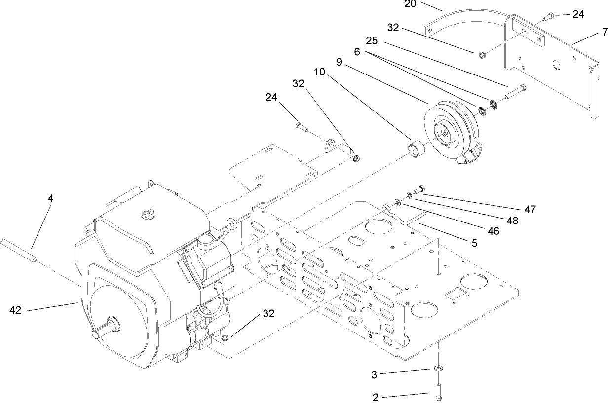 Engine and Clutch Assembly