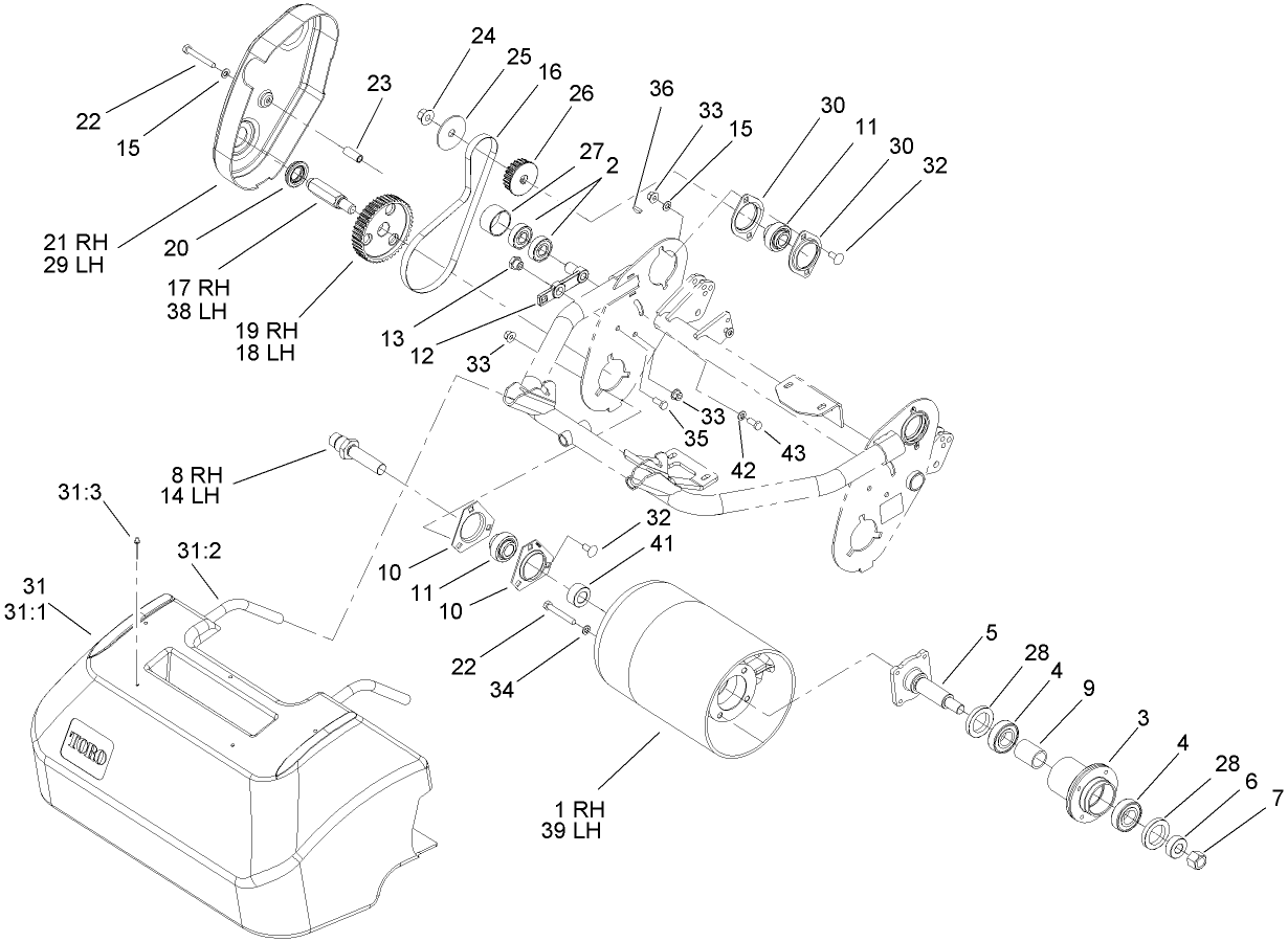 Drum Drive and Basket Assembly