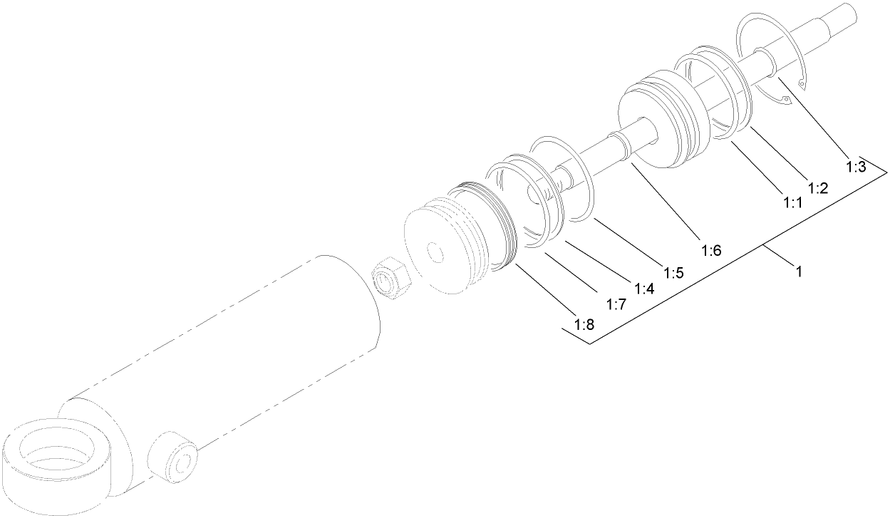 Hydraulic Cylinder Assembly No. 106-6681