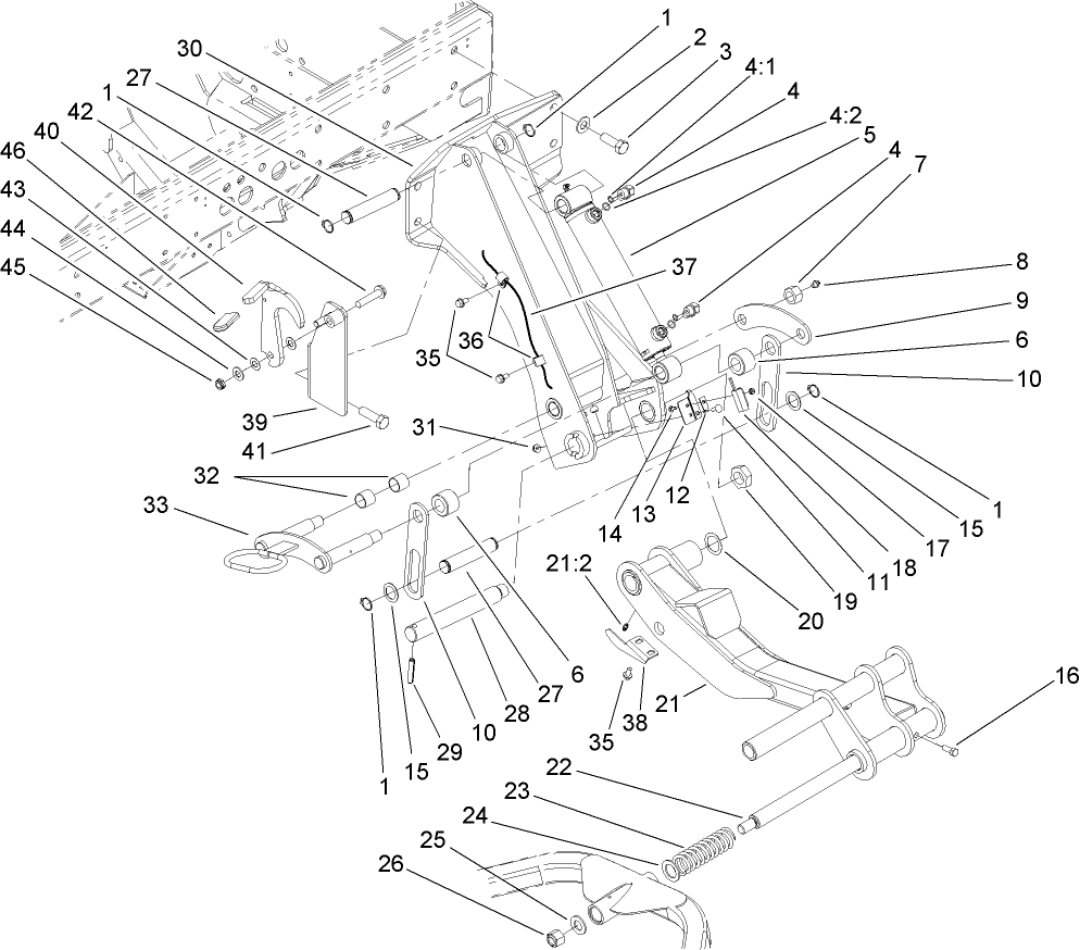 No. 6 and 7 Lift Arm Assembly