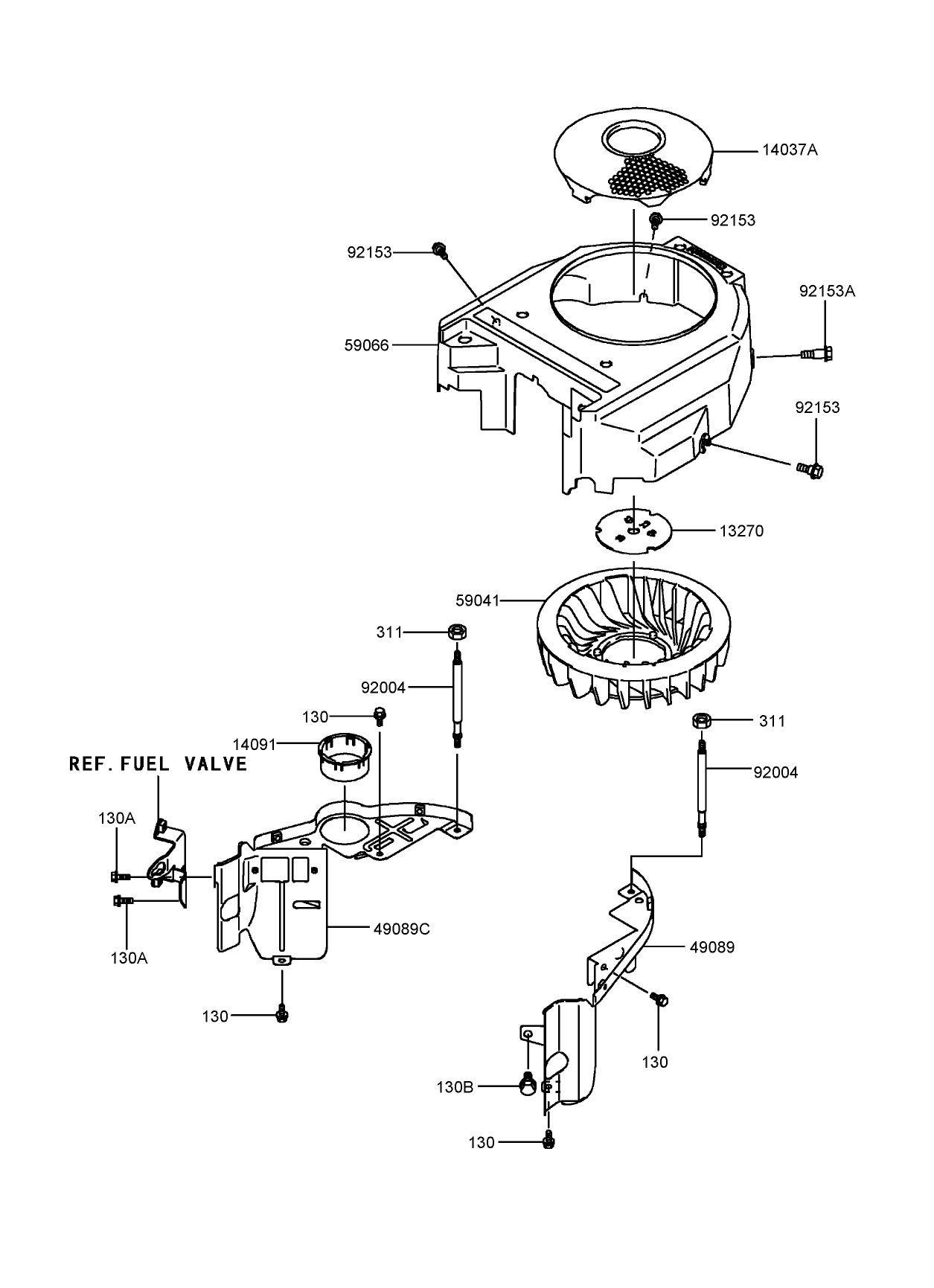 Cooling Equipment Assembly  Kawasaki FH430V-BS28-R