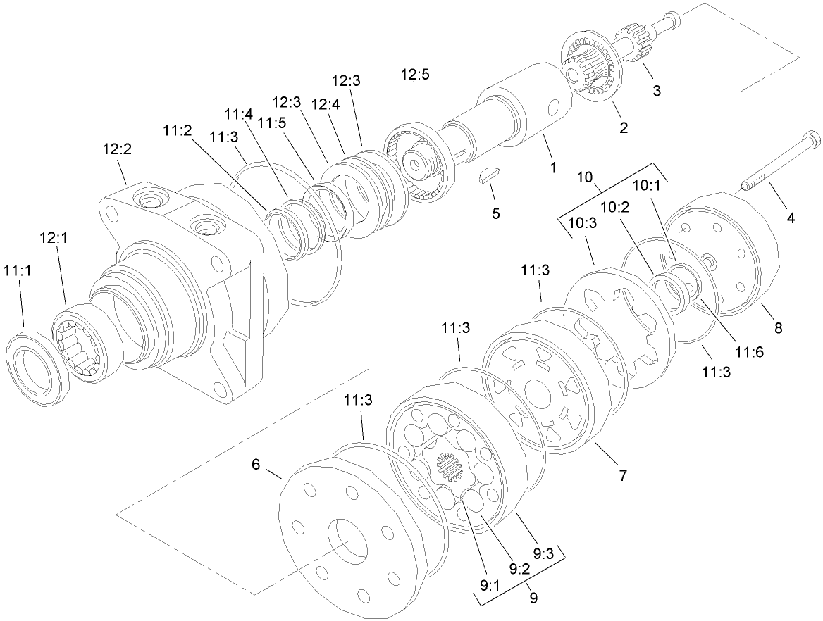 LH Hydraulic Motor Assembly No. 110-4015