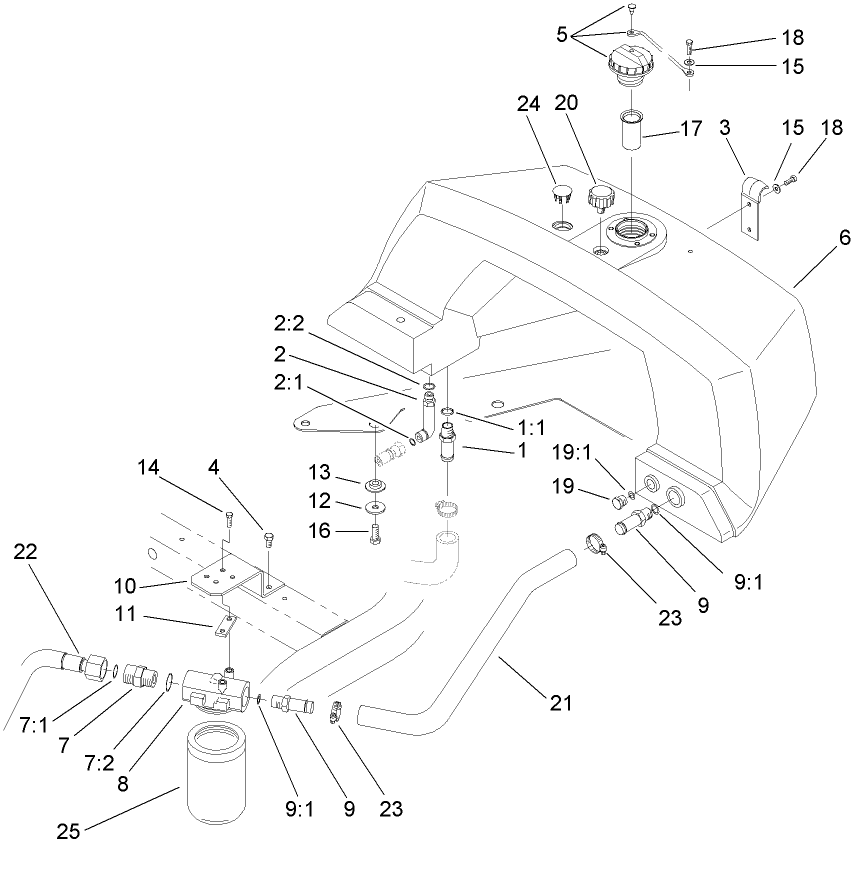 Hydraulic Tank and Filter Assembly