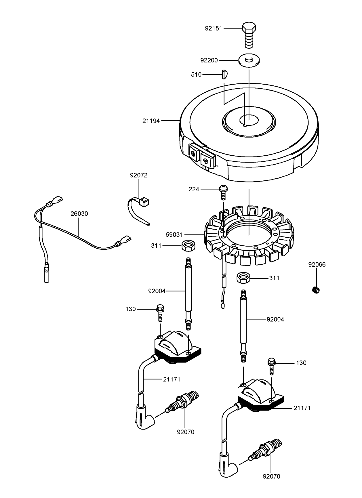 Electric Equipment Assembly  Kawasaki FH541V-BS30-R