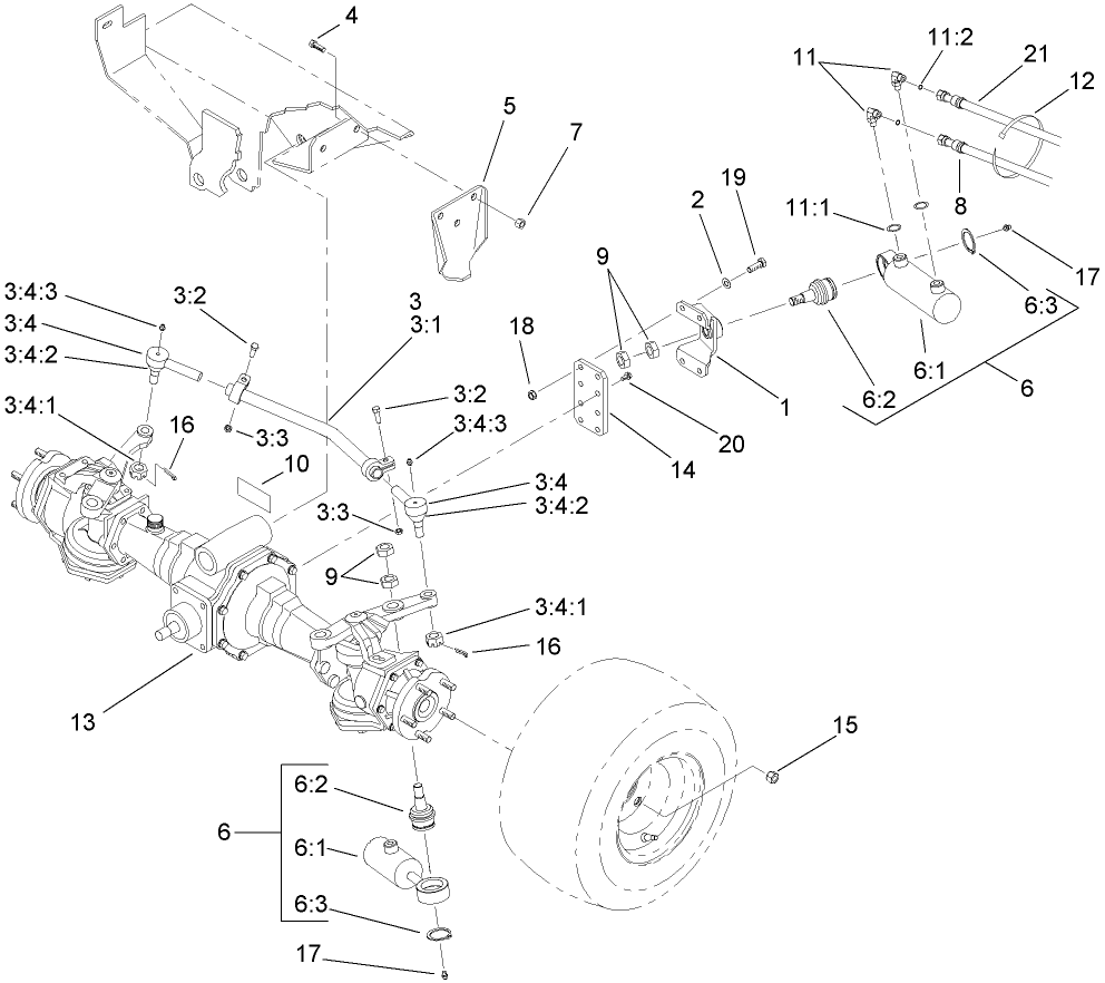 4 Wheel Drive Rear Axle Assembly
