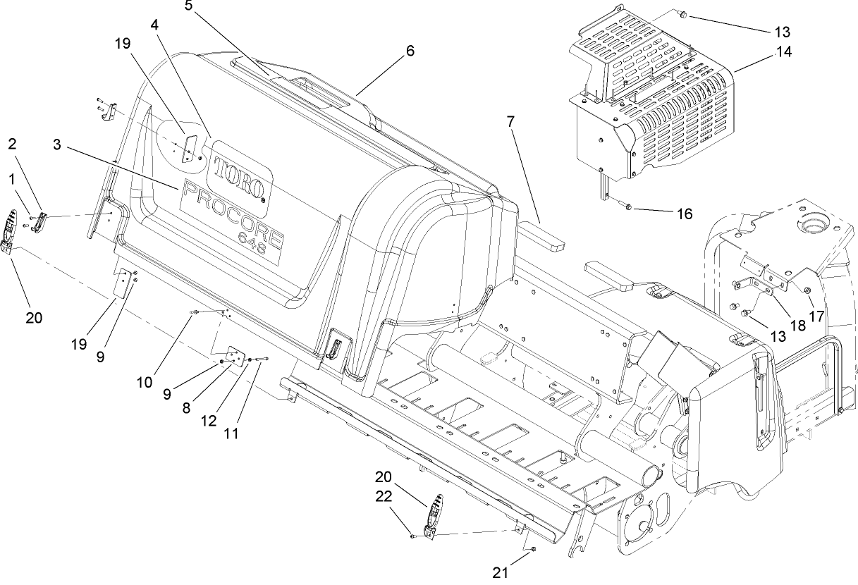 Rear Hood and Muffler Shield Assembly