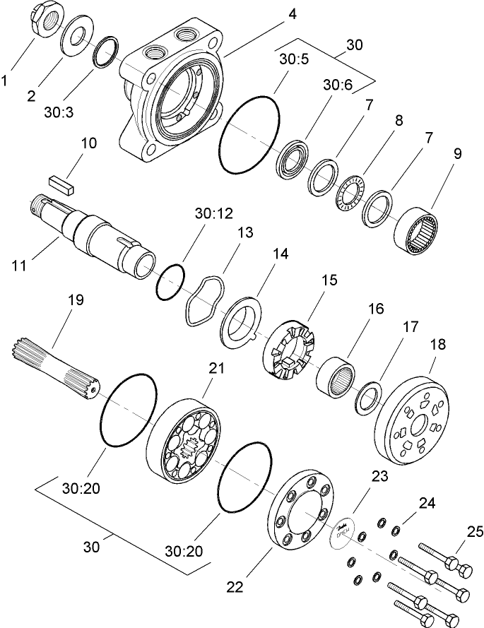 Hydraulic Motor Assembly No. 106-8806, 106-8807 and 106-8808