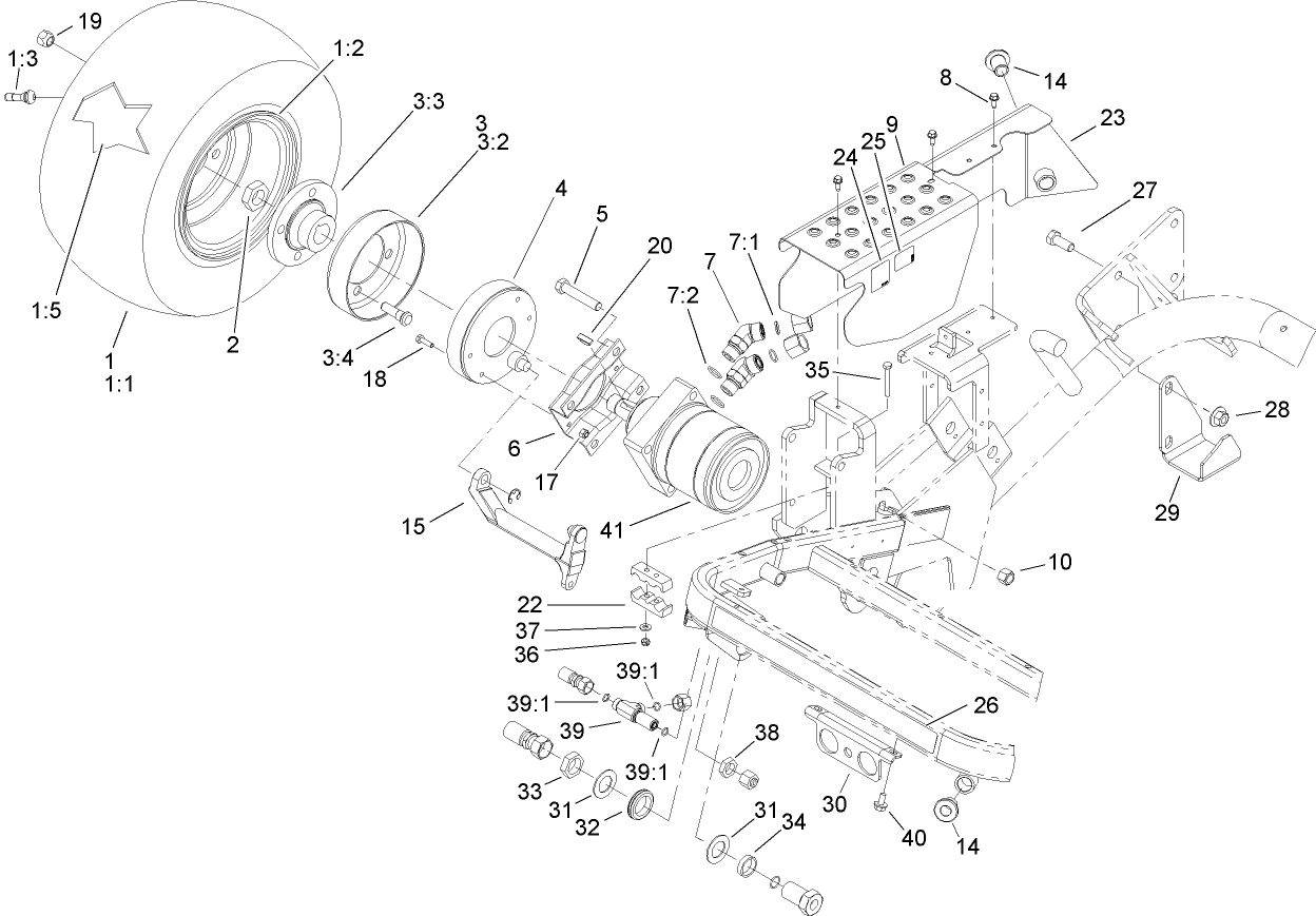Front Wheel and Brake Assembly