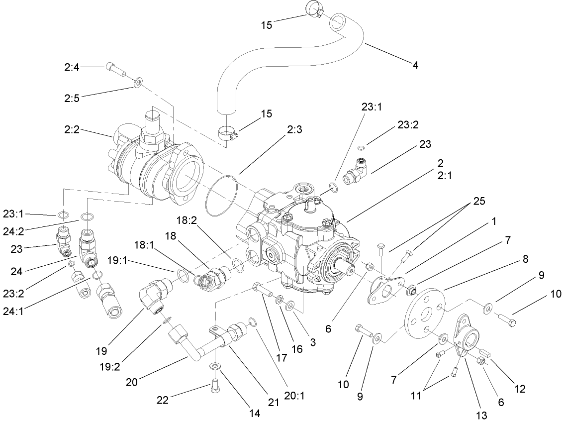 Hydrostat and Gear Pump Drive Assembly