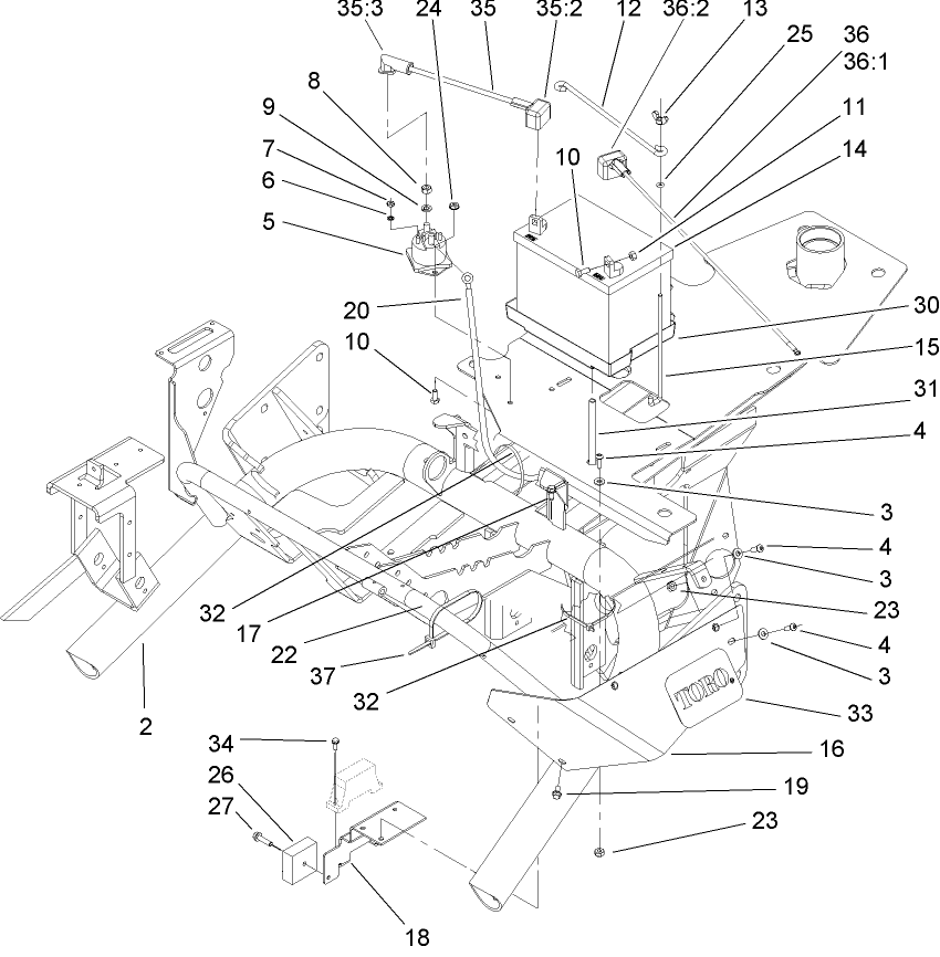 Frame and Battery Assembly