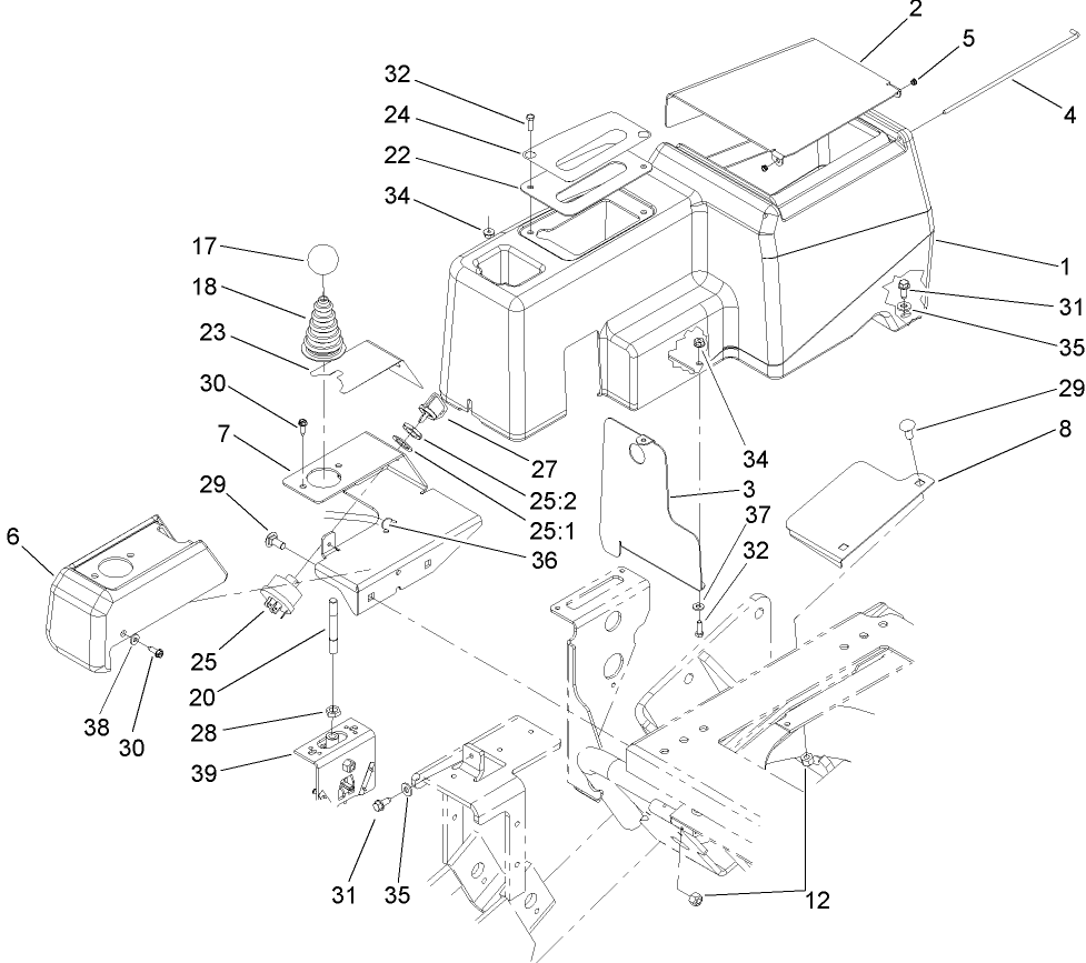 Joystick and Console Assembly