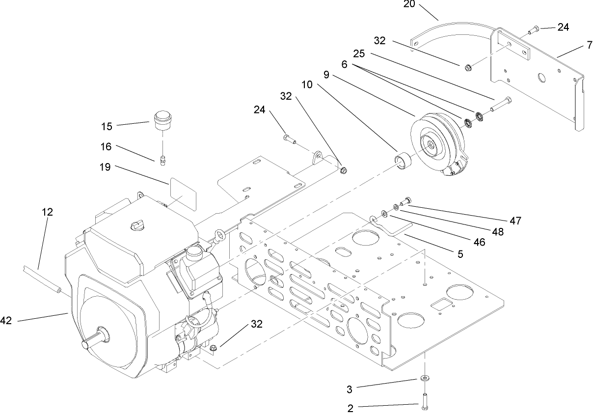 Engine and Clutch Assembly