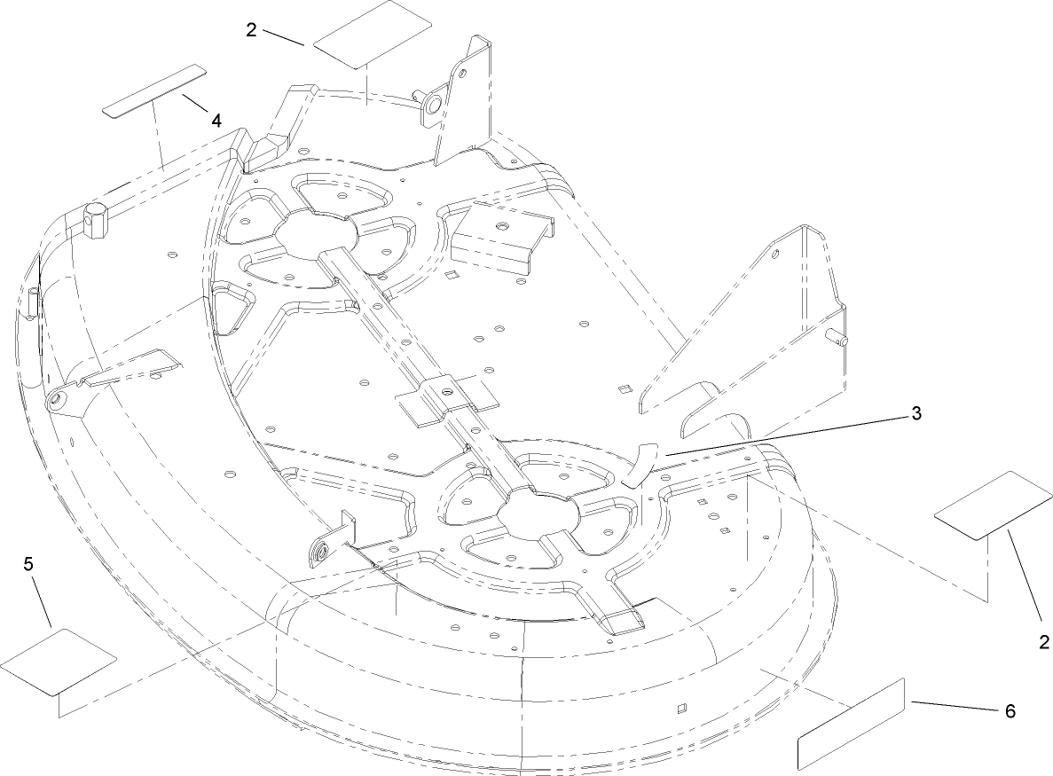 38in Deck Decal Assembly No. 107-9139