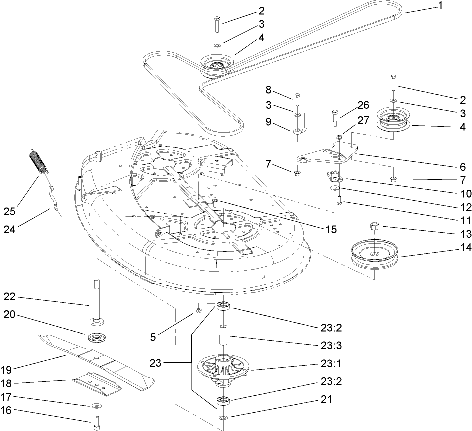 Spindle and Belt Drive Assembly