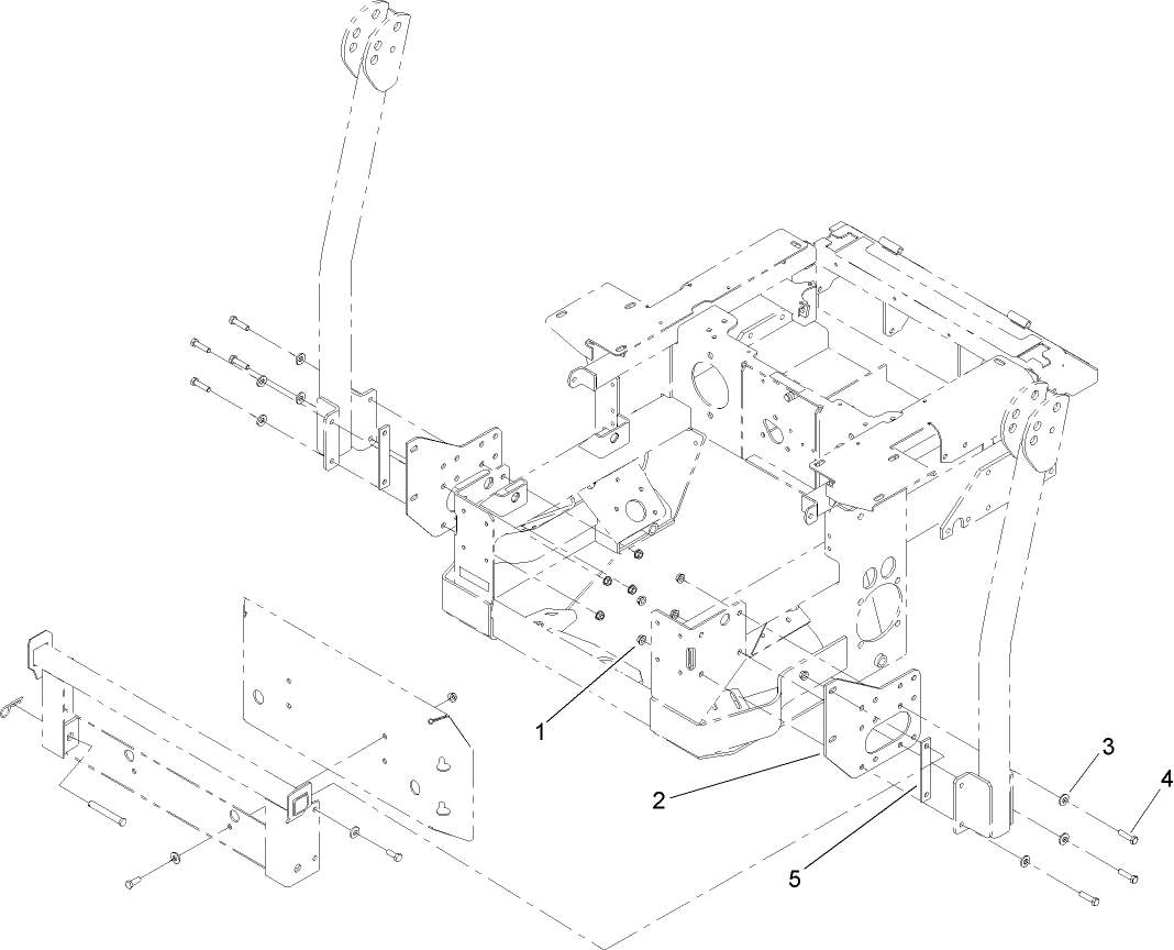 Bagger Mounting Assembly for Z597 Diesel Frame