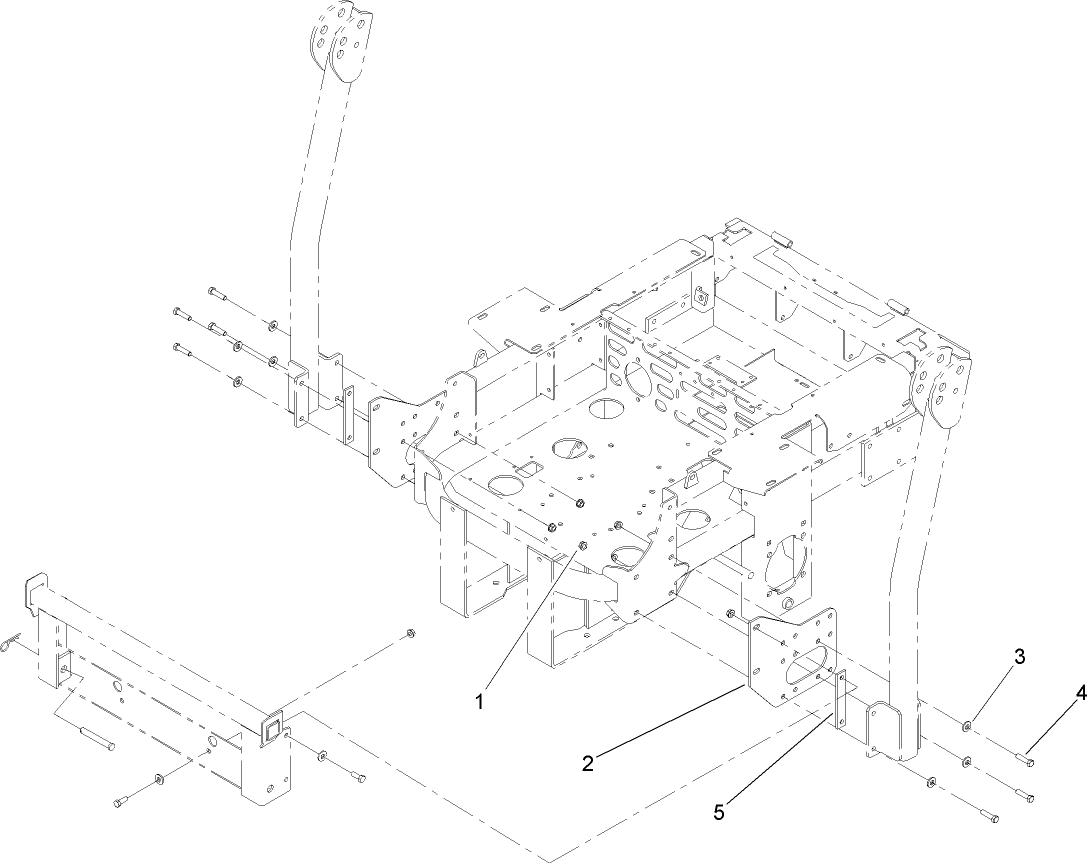 Bagger Mounting Assembly for Z500 Gas Frame