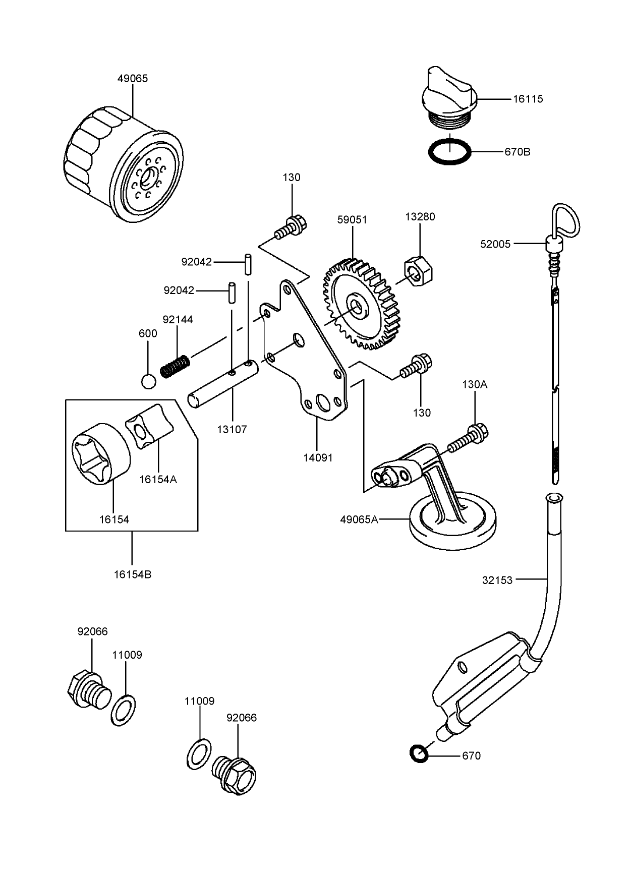 Lubrication Equipment Assembly  Kawasaki FD750D-BS03