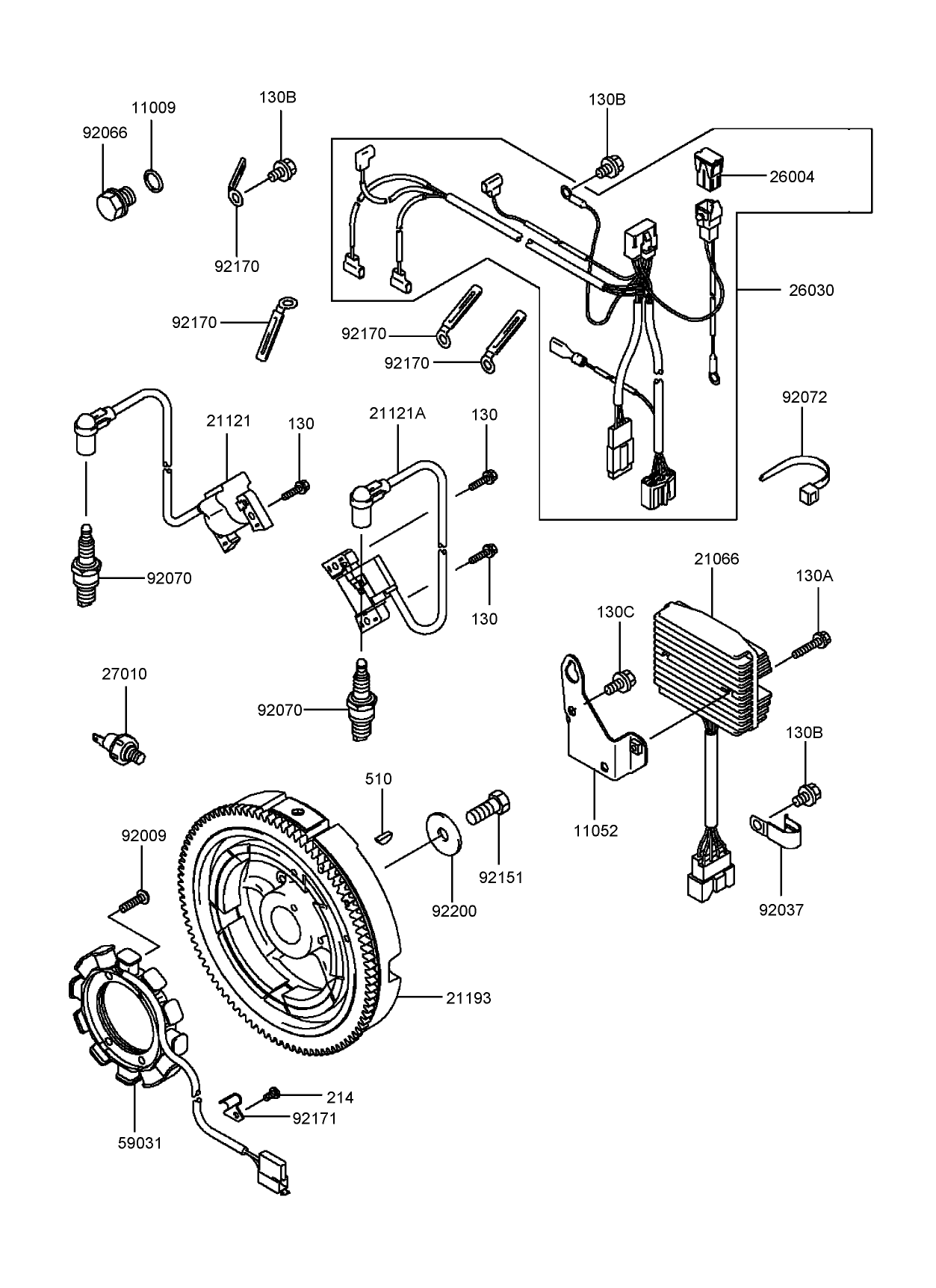 Electric Equipment Assembly  Kawasaki FD750D-BS03