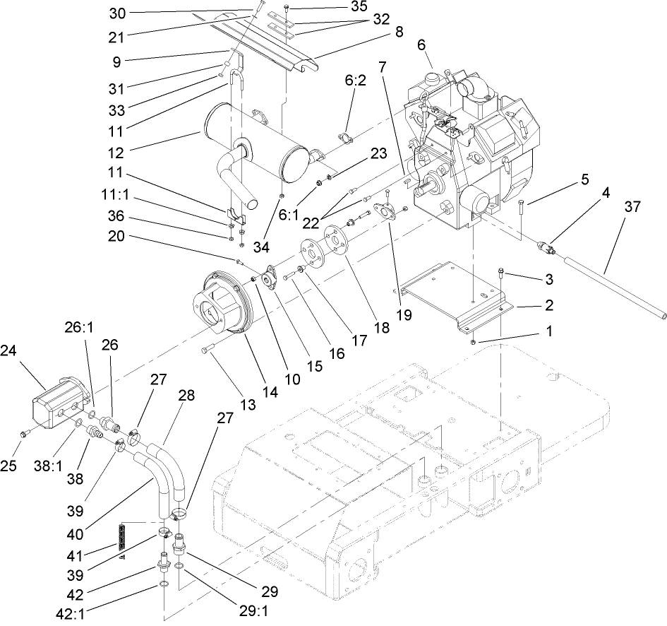 Engine and Pump Assembly