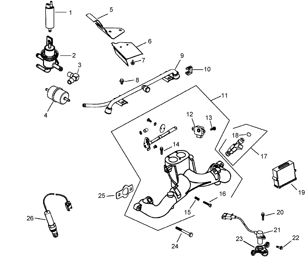 Fuel System Assembly Kohler CH745-0012