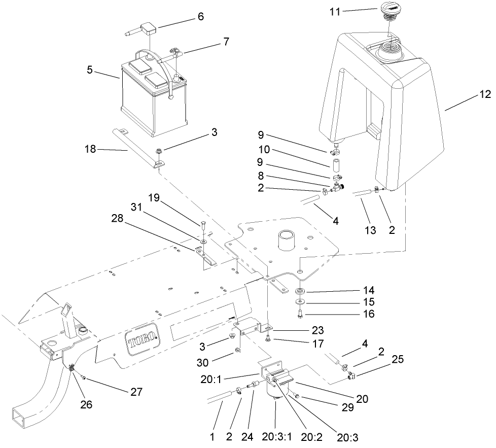 Fuel Tank and Filter Assembly